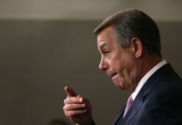 John Boehner Holds Weekly Press Briefing At The Capitol