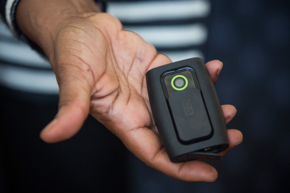 New York City Public Advocate Displays Police Wearable Cameras